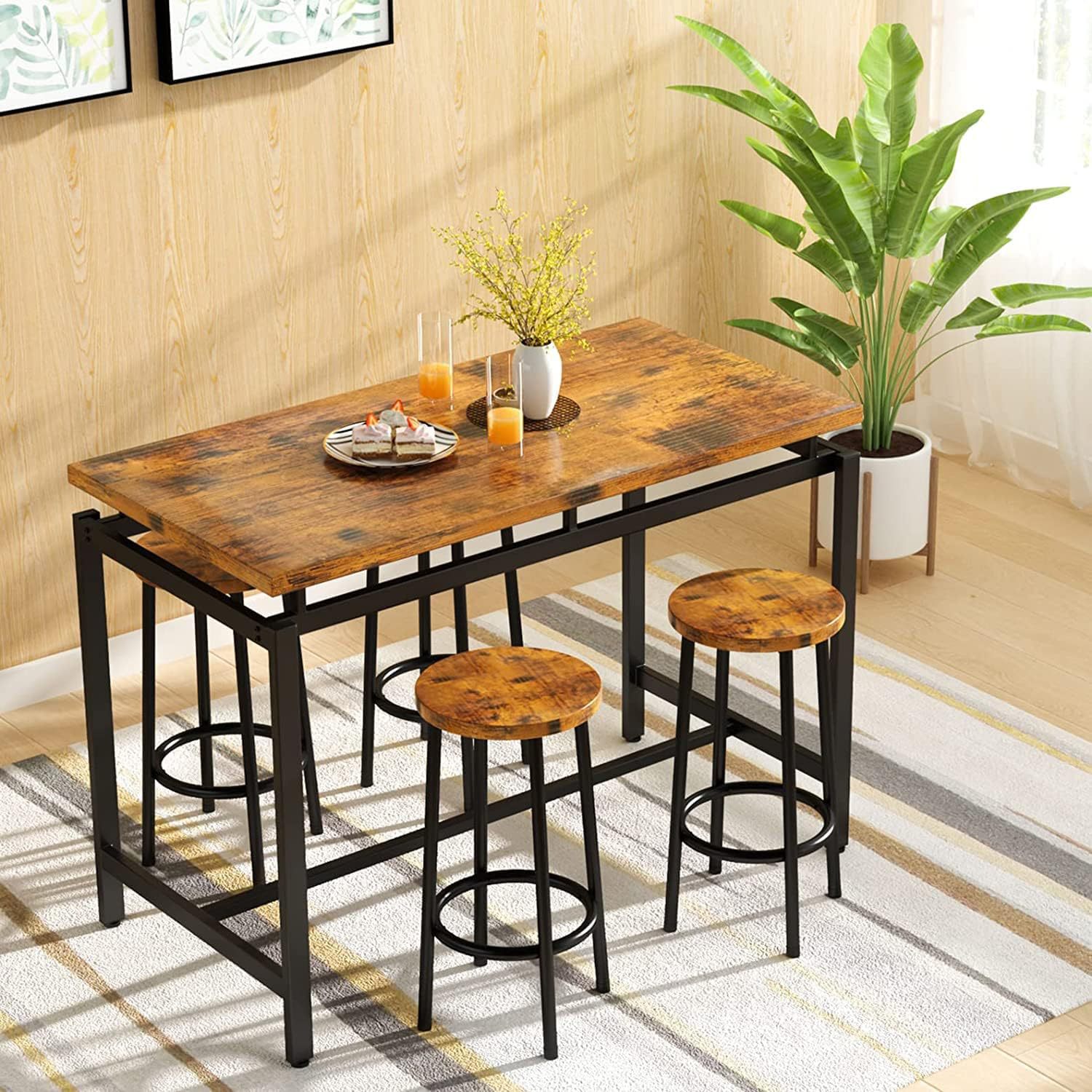 Home Improvement Kitchen Set - طقم طاولة طعام وكراسي من خمس