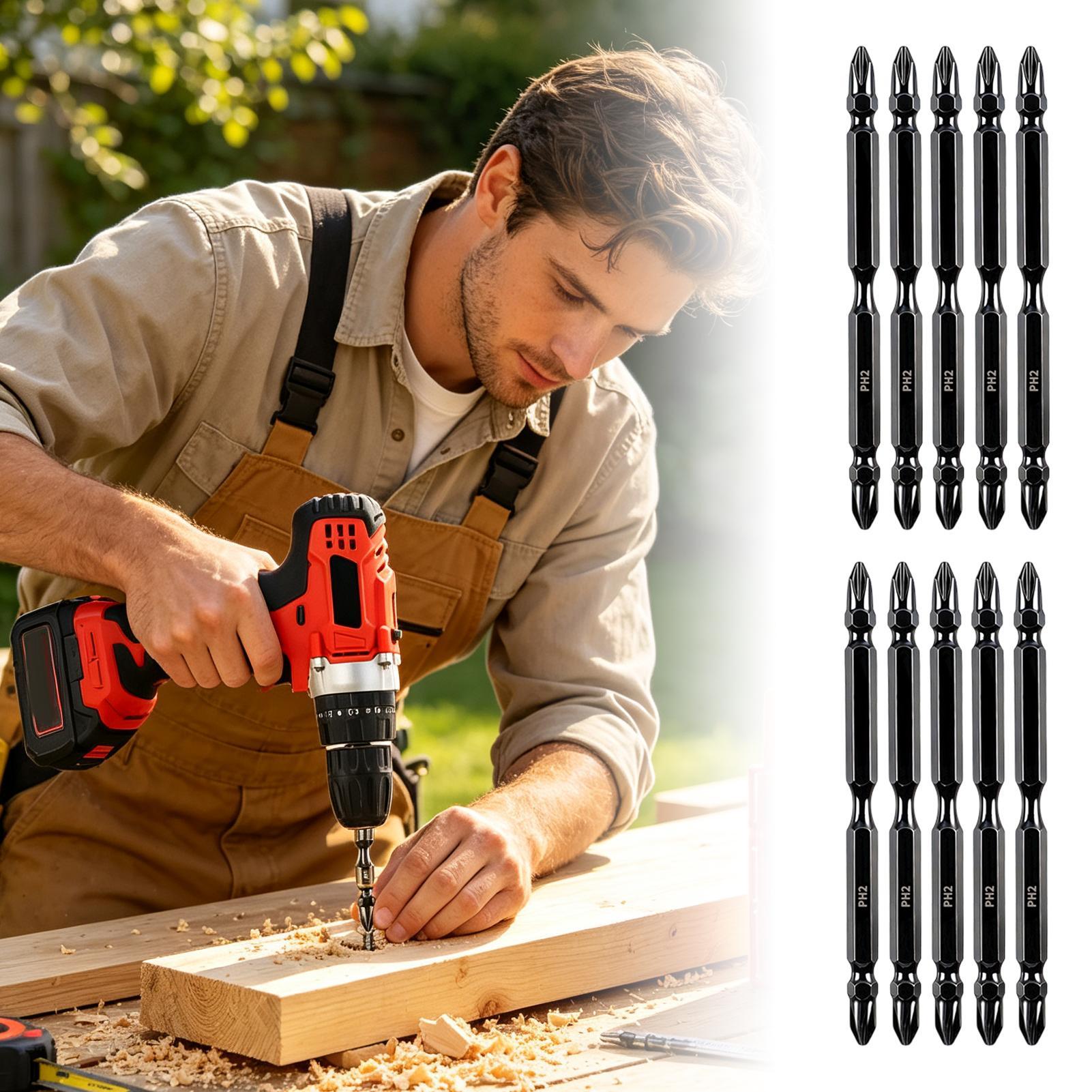 Drill Bit Set - مجموعة رؤوس مغناطيسية مزدوجة الأطراف للحفر،