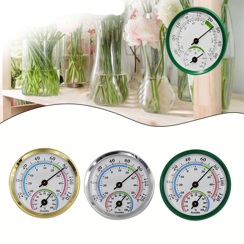 Home Improvement Tool Time - مقياس حرارة ورطوبة من الألومنيوم 57×57×13