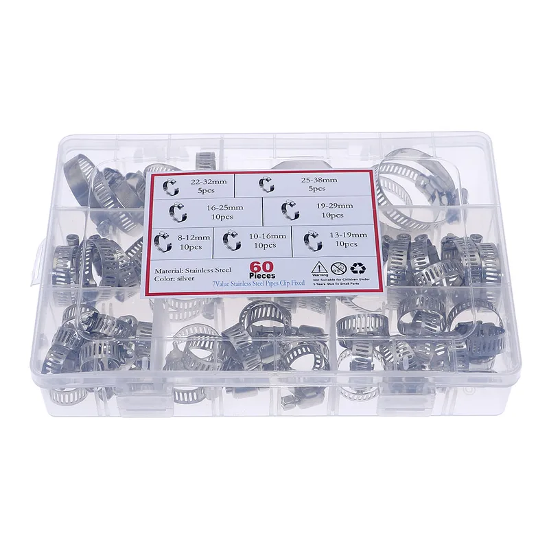 60 قطعة من مشابك خراطيم حقن ال - مراجعة Hose Clamp Assorted وسعره