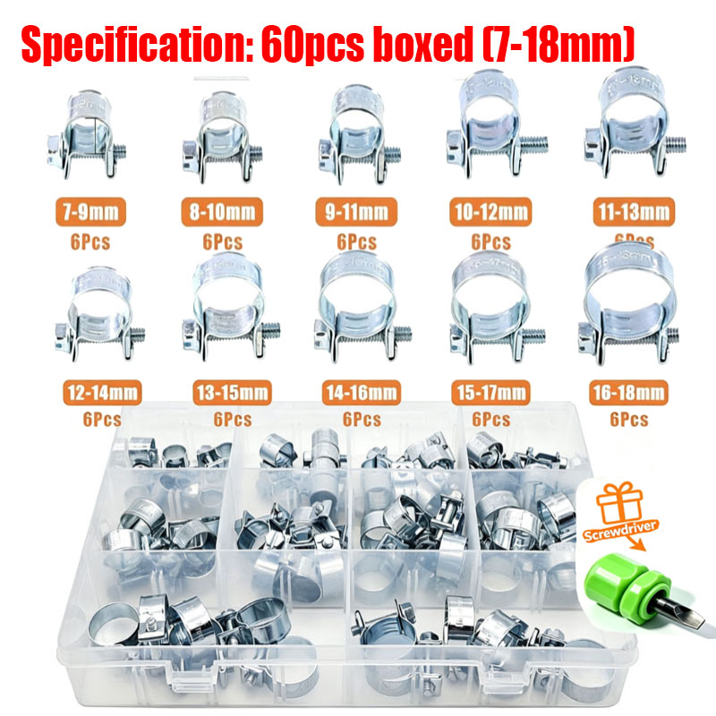 32/60/135 قطعة مشابك صغيرة بحج - مراجعة Hose Clamp Assorted وسعره