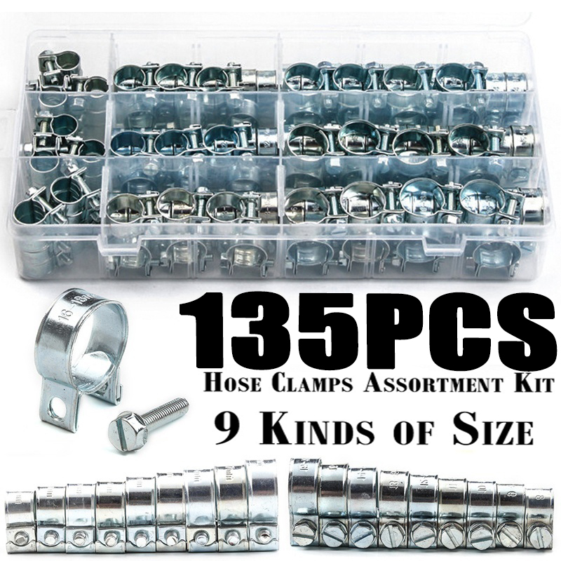 135/60 قطعة خرطوم المشبك آذان  - مراجعة Hose Clamp Assorted وسعره
