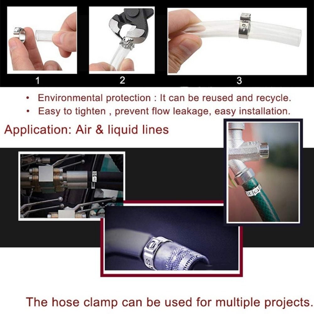 10 قطعة 5.3-31 مللي متر خرطوم  - مراجعة Hose Clamp Assorted وسعره